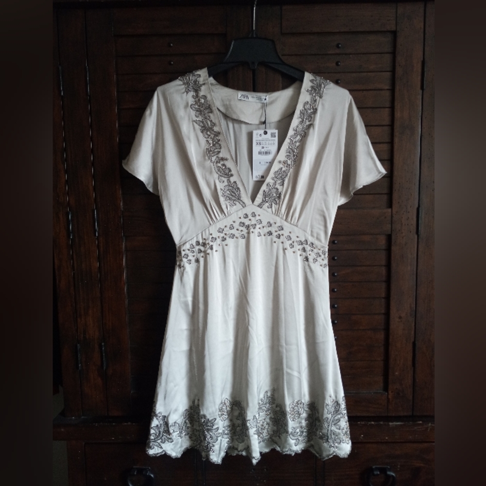 Zara satin mini dress